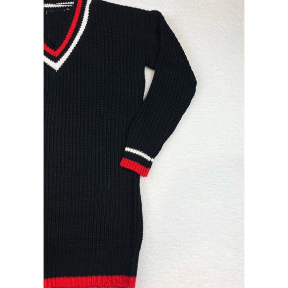 Striped Chunky Knit Sweater Mini Dress - Picture 12 of 16